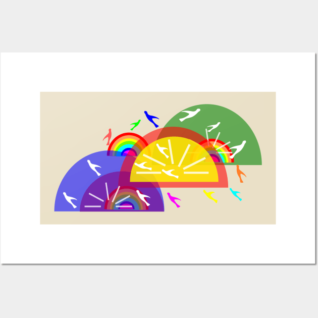 Sunshine & Rainbow Wall Art by Zealjagan